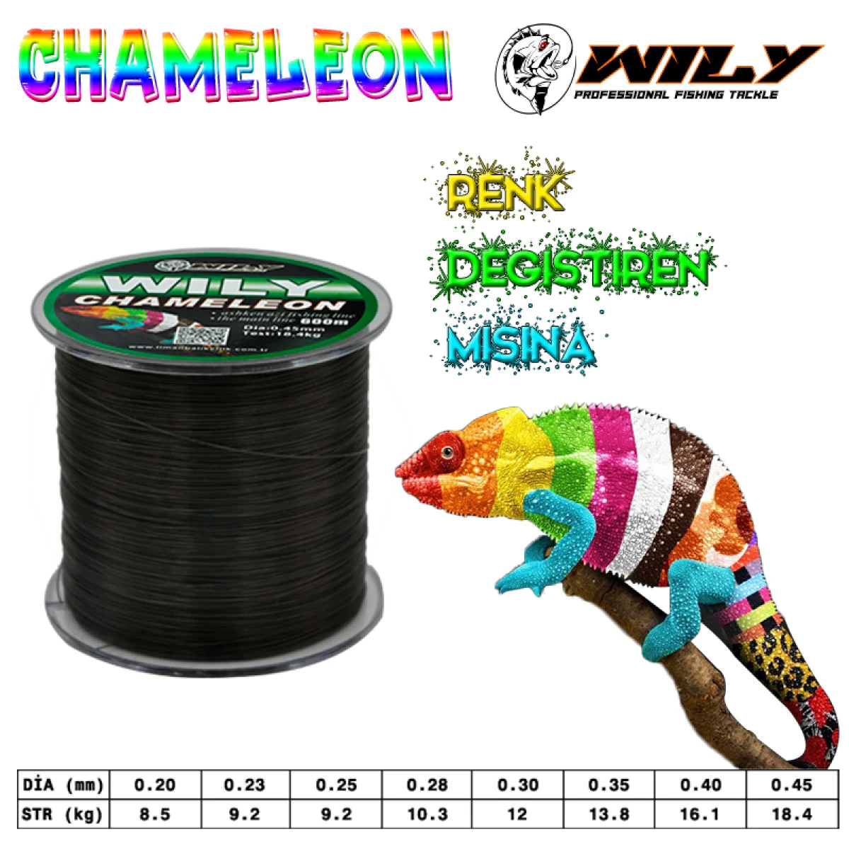 Wily Chameleon Misina 300 mt - 0,35 mm