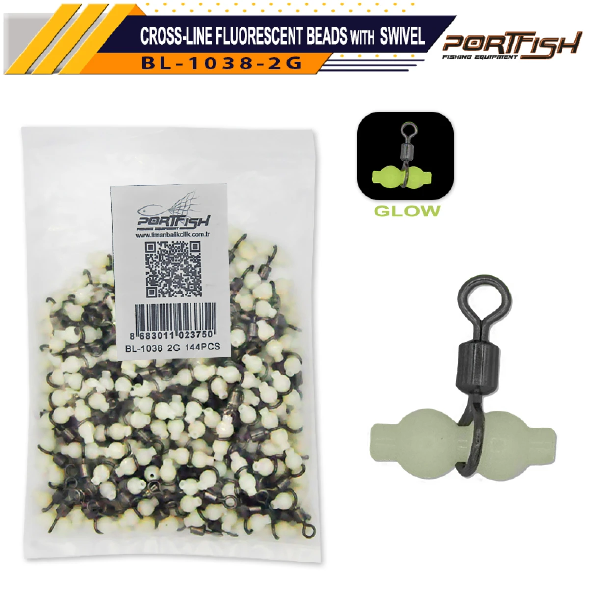 Portfish BL-1038 Üçlü Fosforlu Gezer Fırdöndü Gross 144 Ad - 2