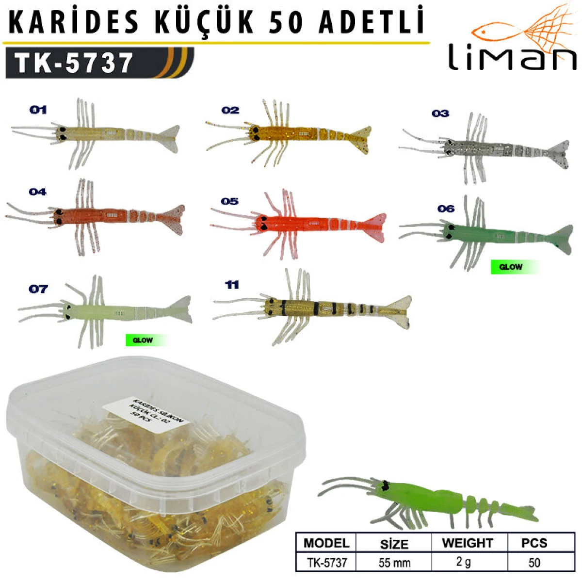 Liman Karides Silikon Küçük 50 adetli - 01