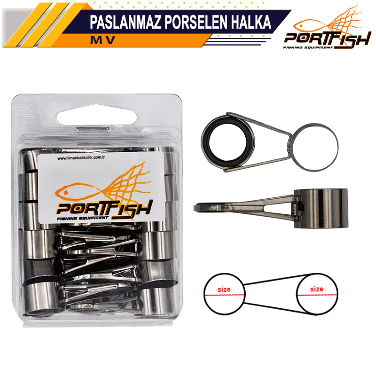 Portfish Paslanmaz Porselen Halka - 11,0 mm 20 Adetli