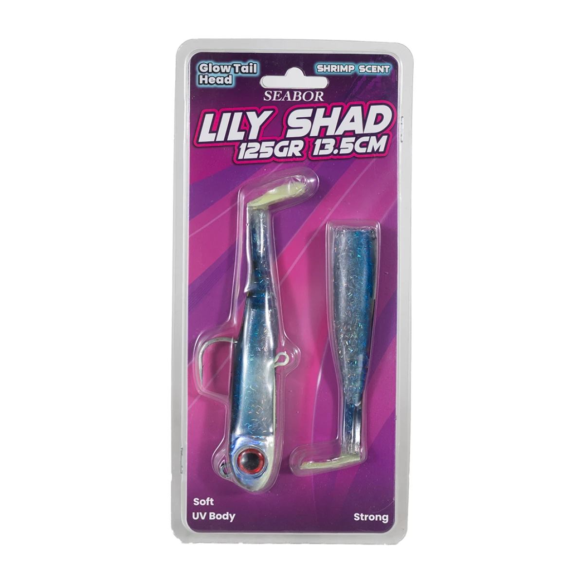 SEABOR LILY SHAD 125GR 2+1 SİLİKON YEM - ORANGE UV