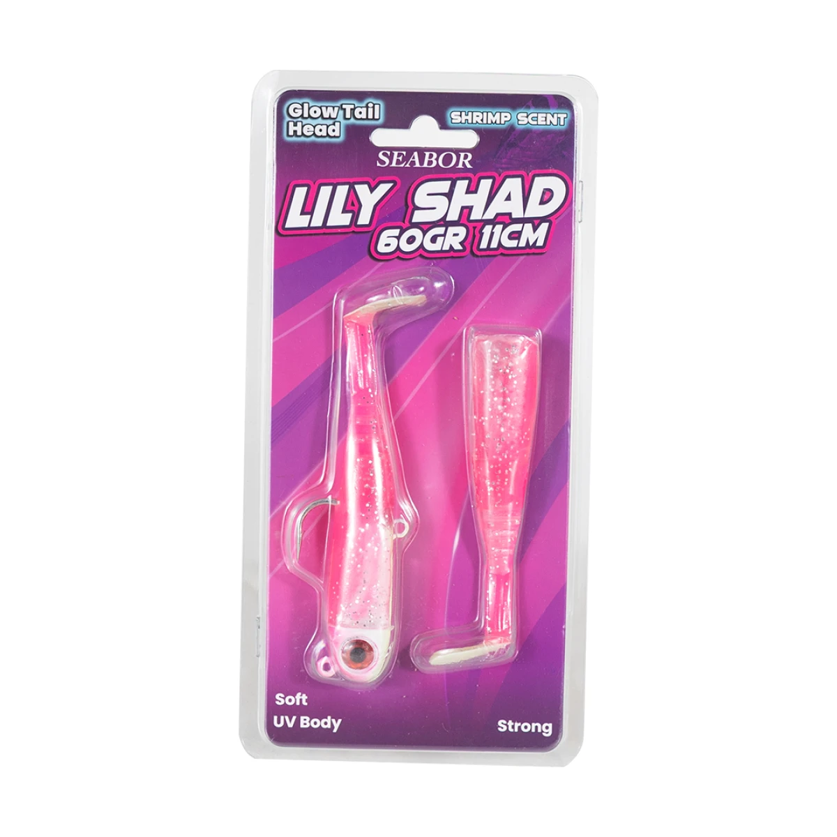 SEABOR LILY SHAD 60GR 2+1 SİLİKON YEM - PINK UV