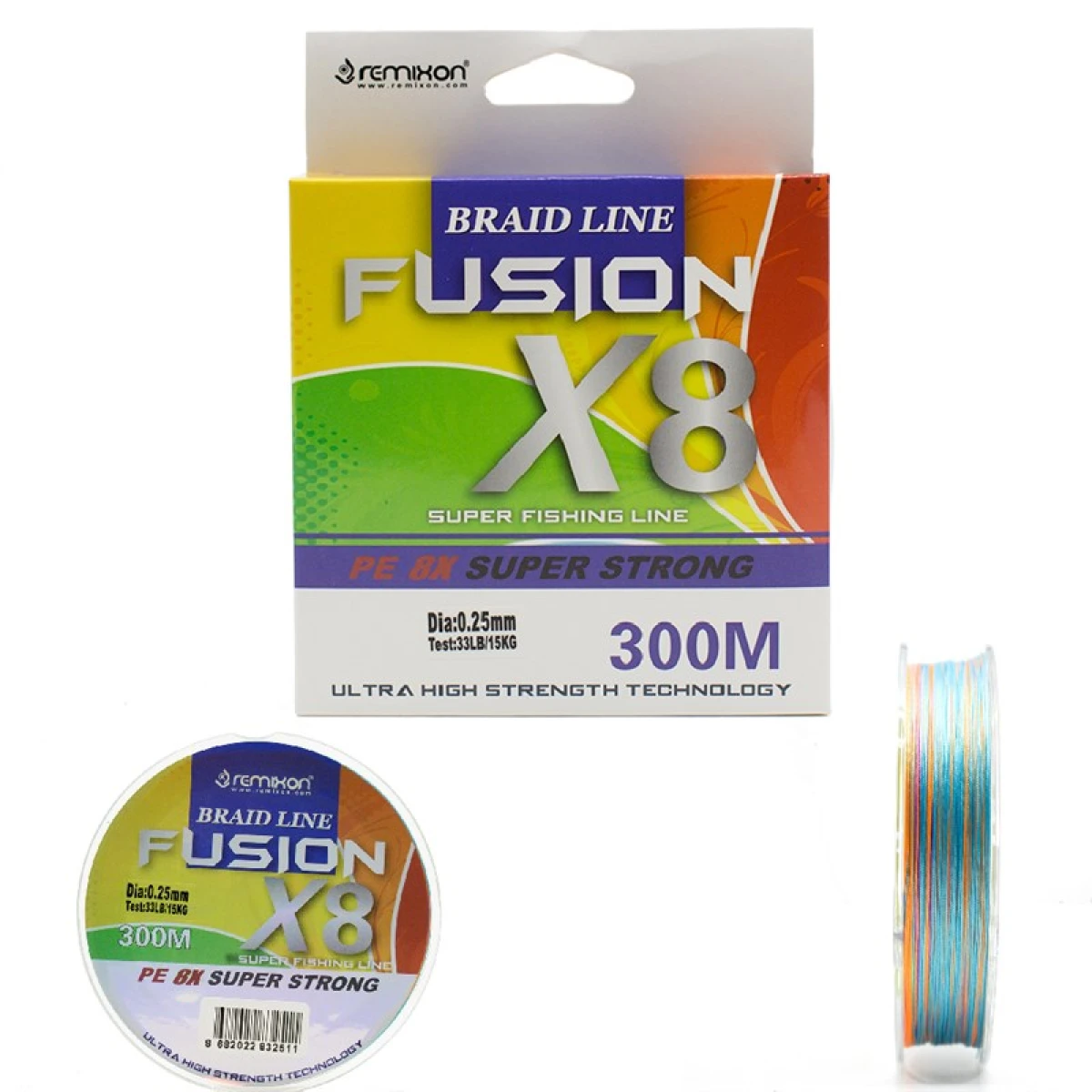 Remixon Fusion 300M X8 Multi Color İp Misina - 0,30MM