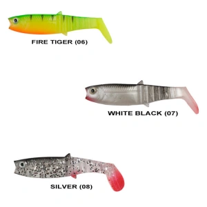 Remixon Buster Shad 8cm Silikon Yem (25 Adet) - WHITE BLACK
