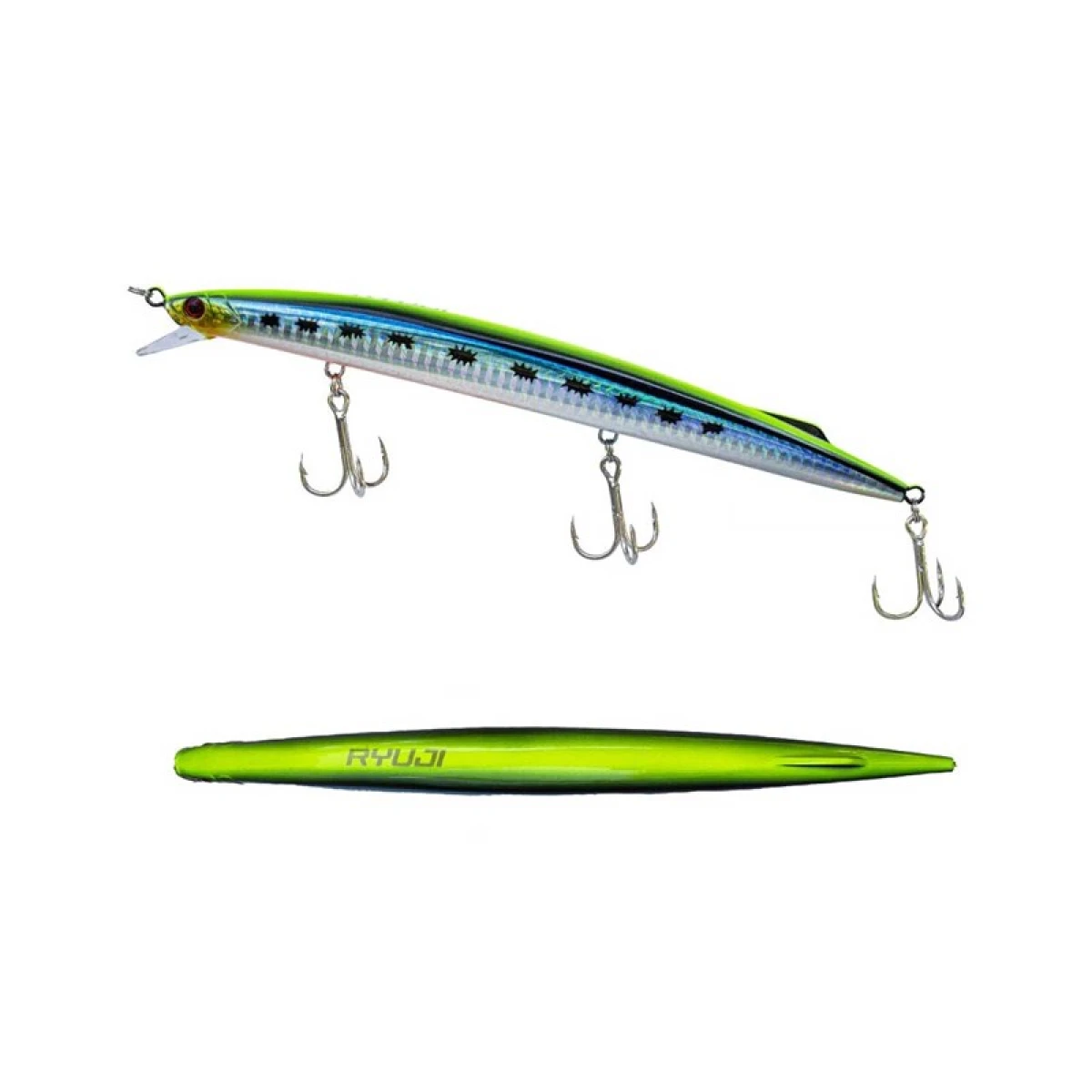 Ryuji Master Jerk Sinking 190mm 36gr Hard Bait - LEMON BACK