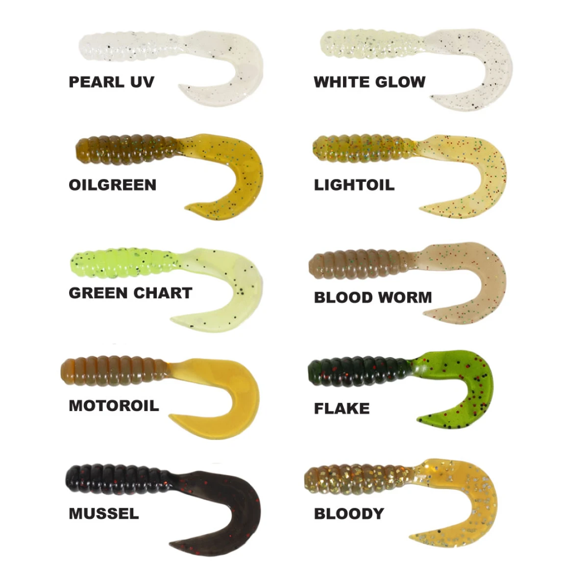 RYUJI SWIM WORM 5.5CM TPR KOKULU SİLİKON - BLUE AND SILVER GLITTER