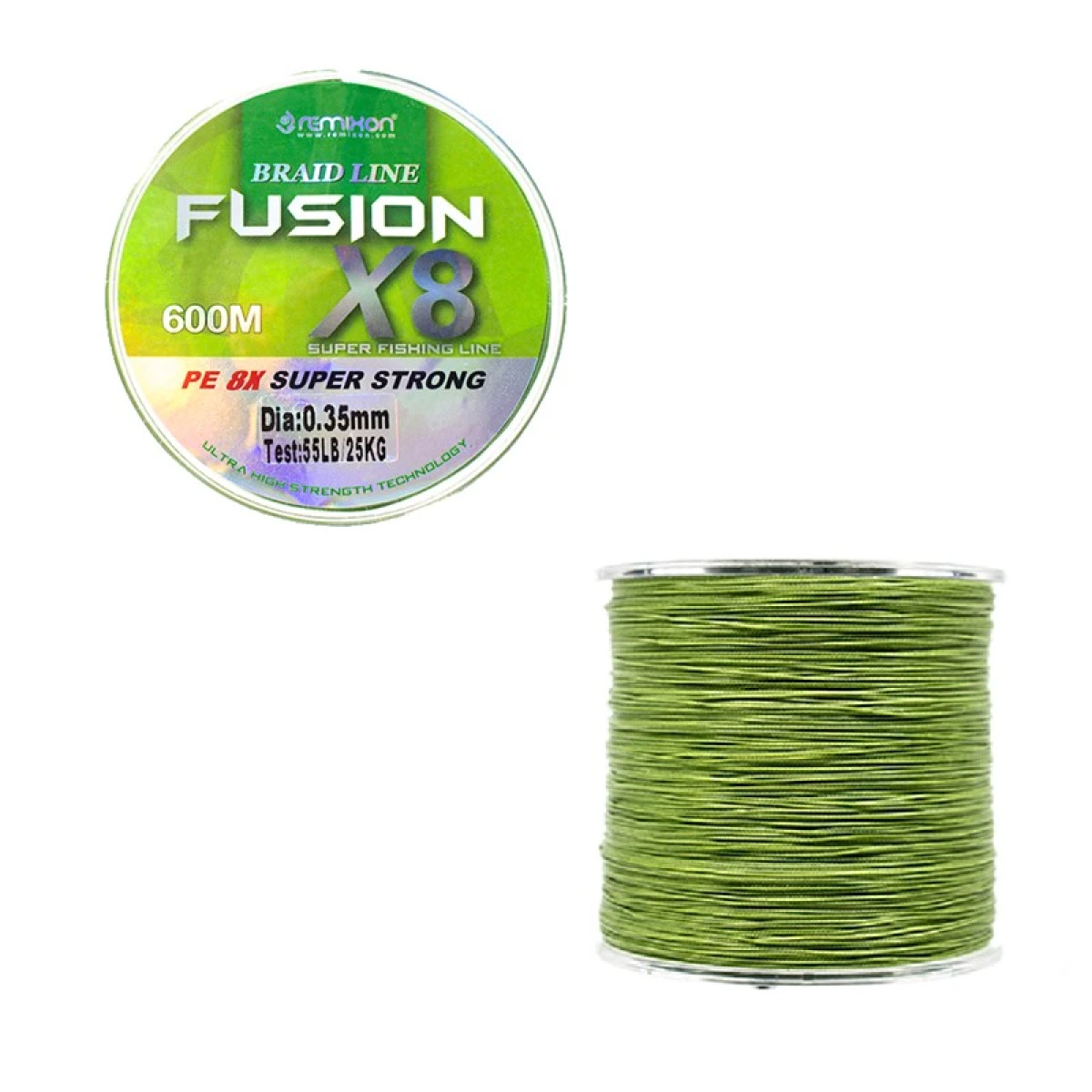 Remixon Fusion 600m X8 Green İp Misina - 0.16
