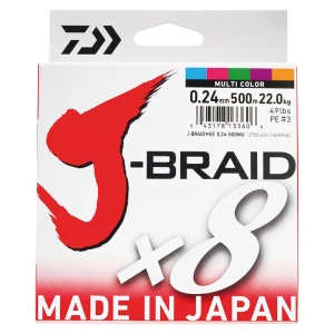 Daiwa JBraid 8B 500M Multi Color İp Misina - 0,42MM