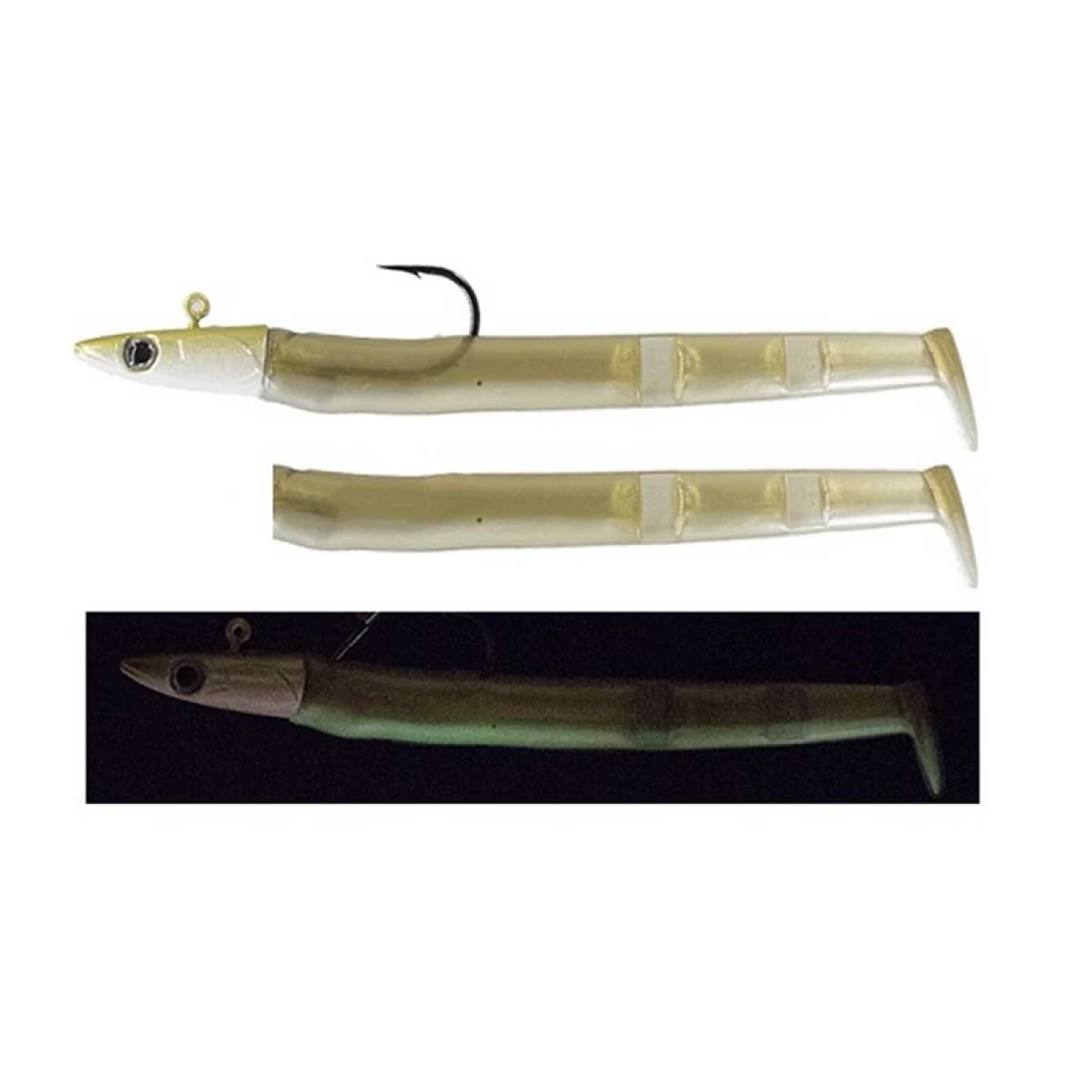 Ryuji Max Fish 110mm 12,5gr 2+1 Silikon Yem 1 - KHAKI GLOW