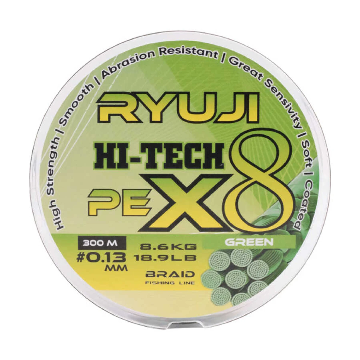 Ryuji Hi-Tech X8 300m Green İp Misina - 0.21mm