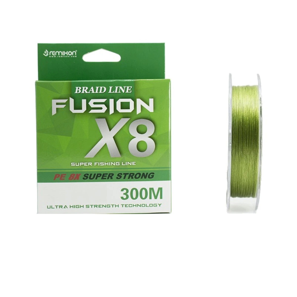 Remixon Fusion 300m X8 Green İp Misina - 0.13mm