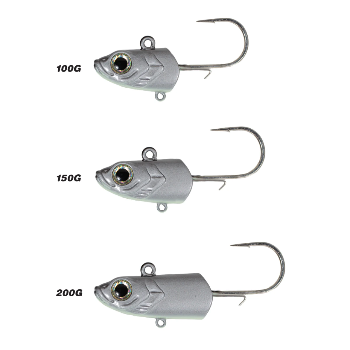 SEABOR DEEP FAKE JIG HEAD - WHITE GLOW 150GR