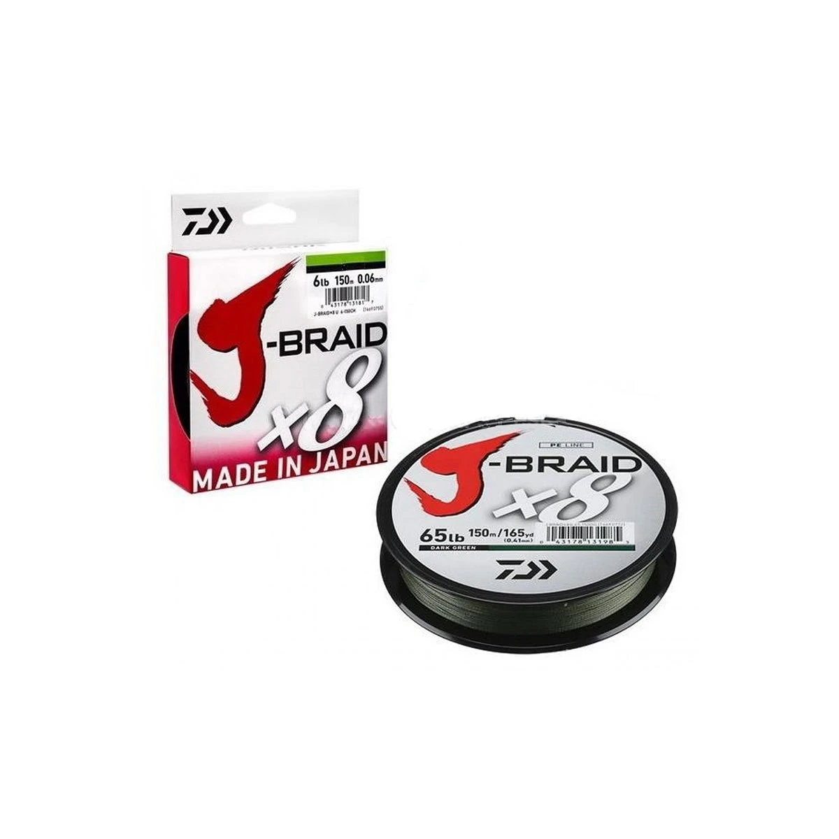 Daiwa JBraid 8B Koyu Yeşil 150m İp Misina - 0,06