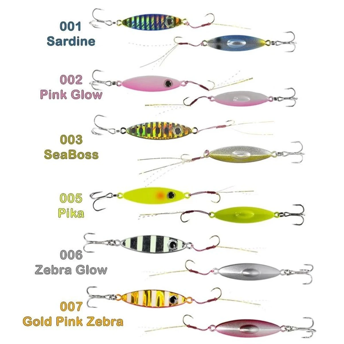 Ryuji Zuby 38mm 10gr Jig Yem - 6  GOLD PINK ZEBRA GLOW