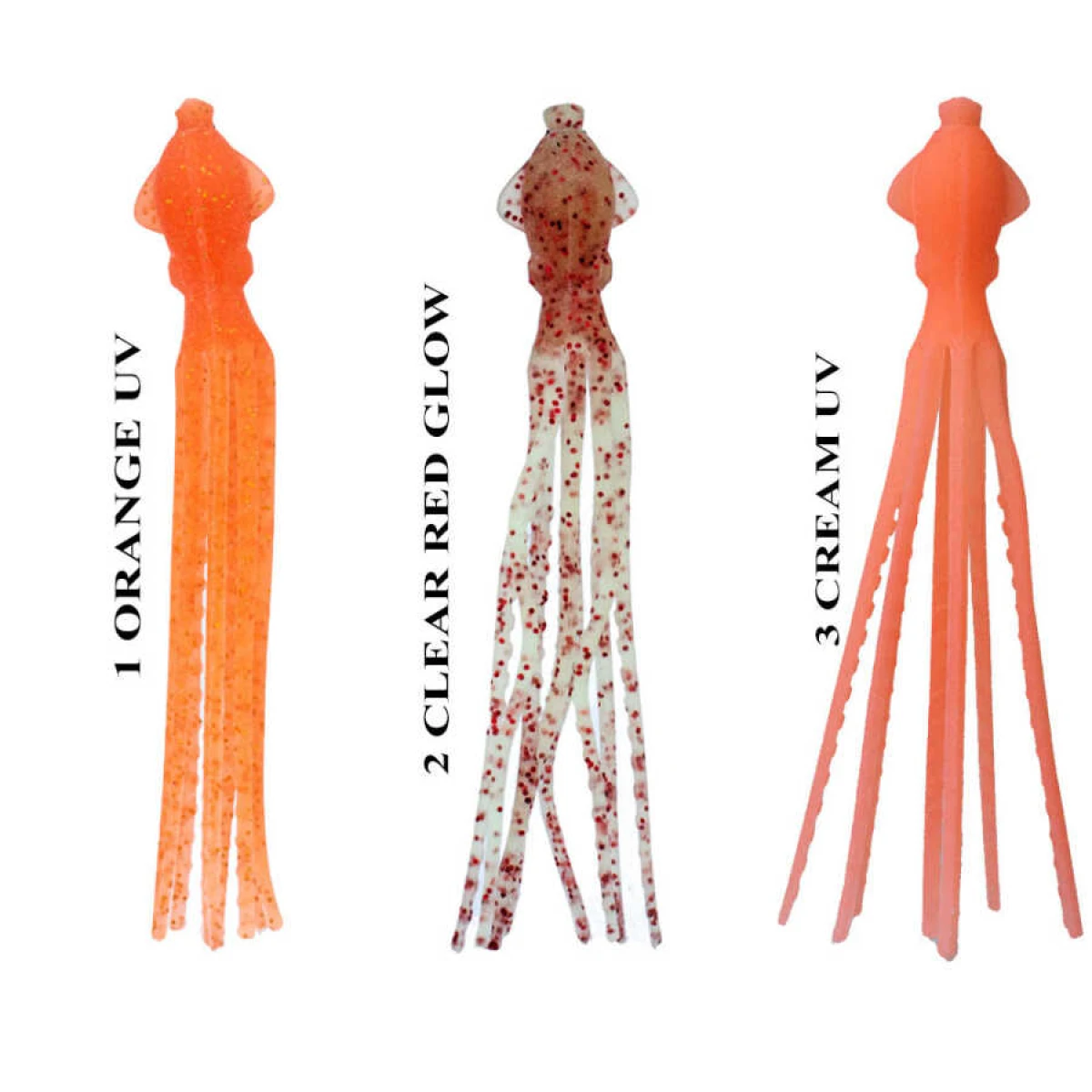 Ryuji Octopus 90 mm (5 Adet) - 2 CLEAR RED GLOW