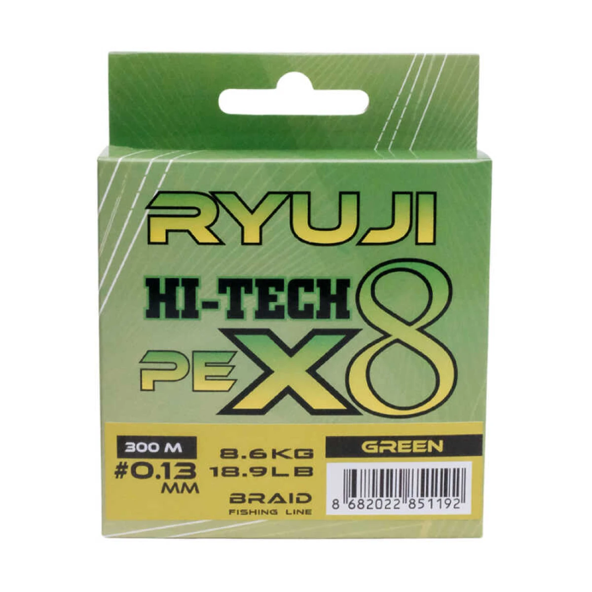 Ryuji Hi-Tech X8 300m Green İp Misina - 0.21mm
