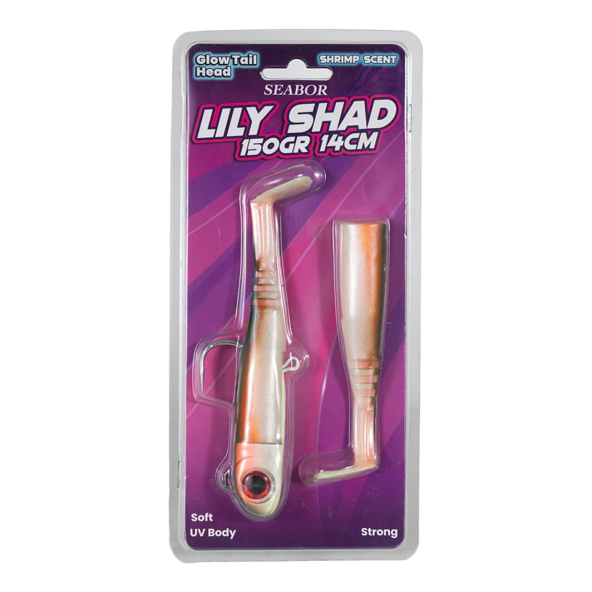 SEABOR LILY SHAD 150GR 2+1 SİLİKON YEM - CANDY UV