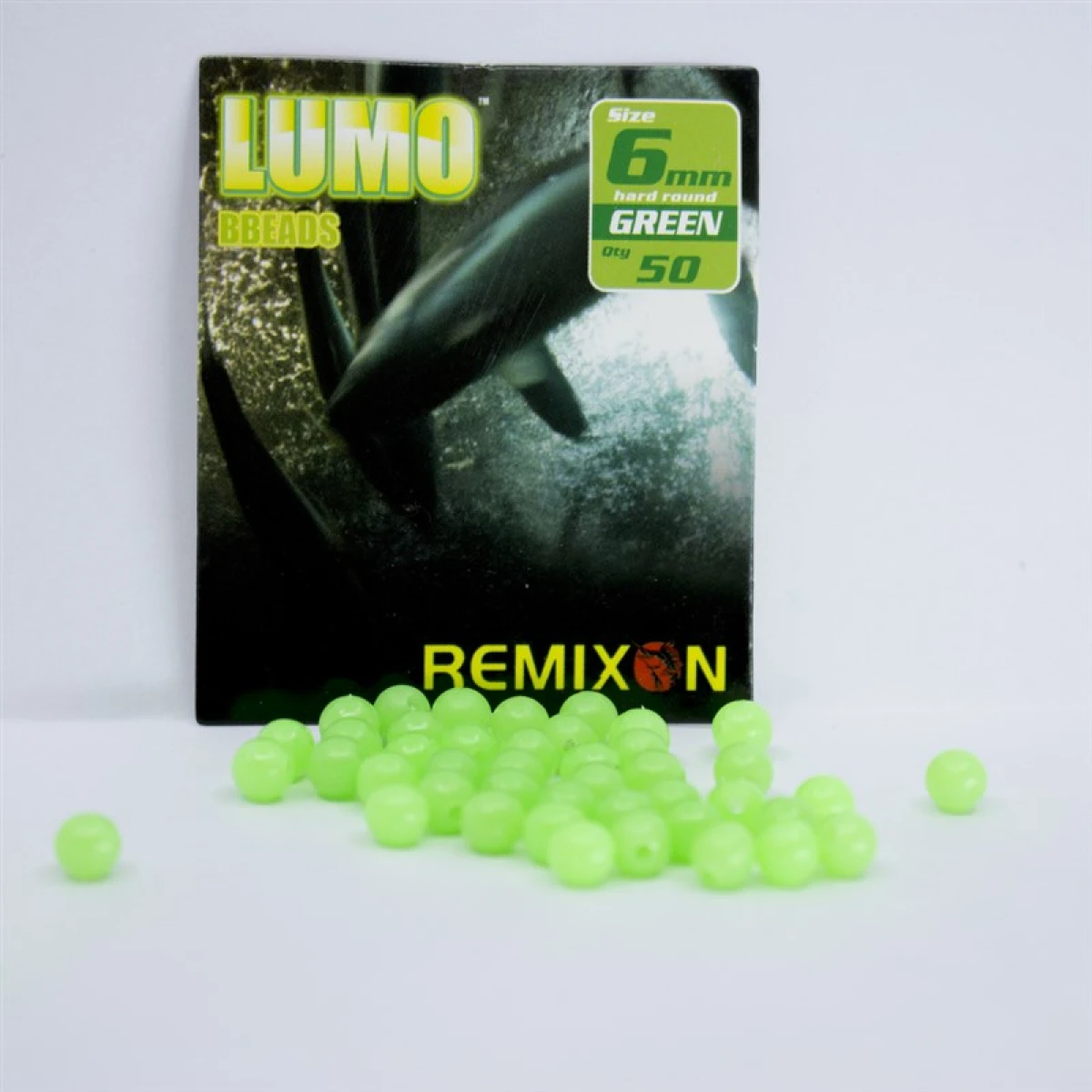 Remixon 6mm Yuvarlak Sert Boncuk (50Adet) - YEŞİL
