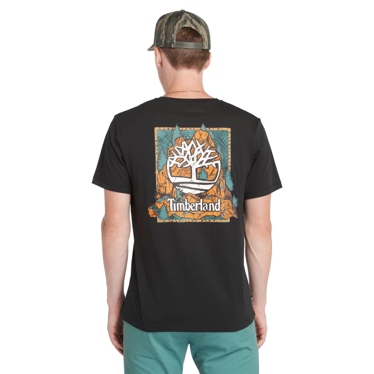 Timberland Back Graphic Short Sleeve Tee Erkek T-Shirt