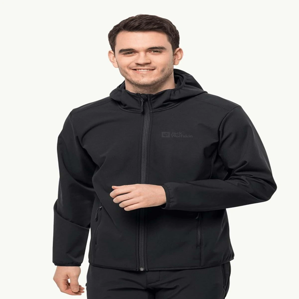 Jack Wolfskin BORNBERG HOODY M SoftShell Erkek Ceket - Siyah L