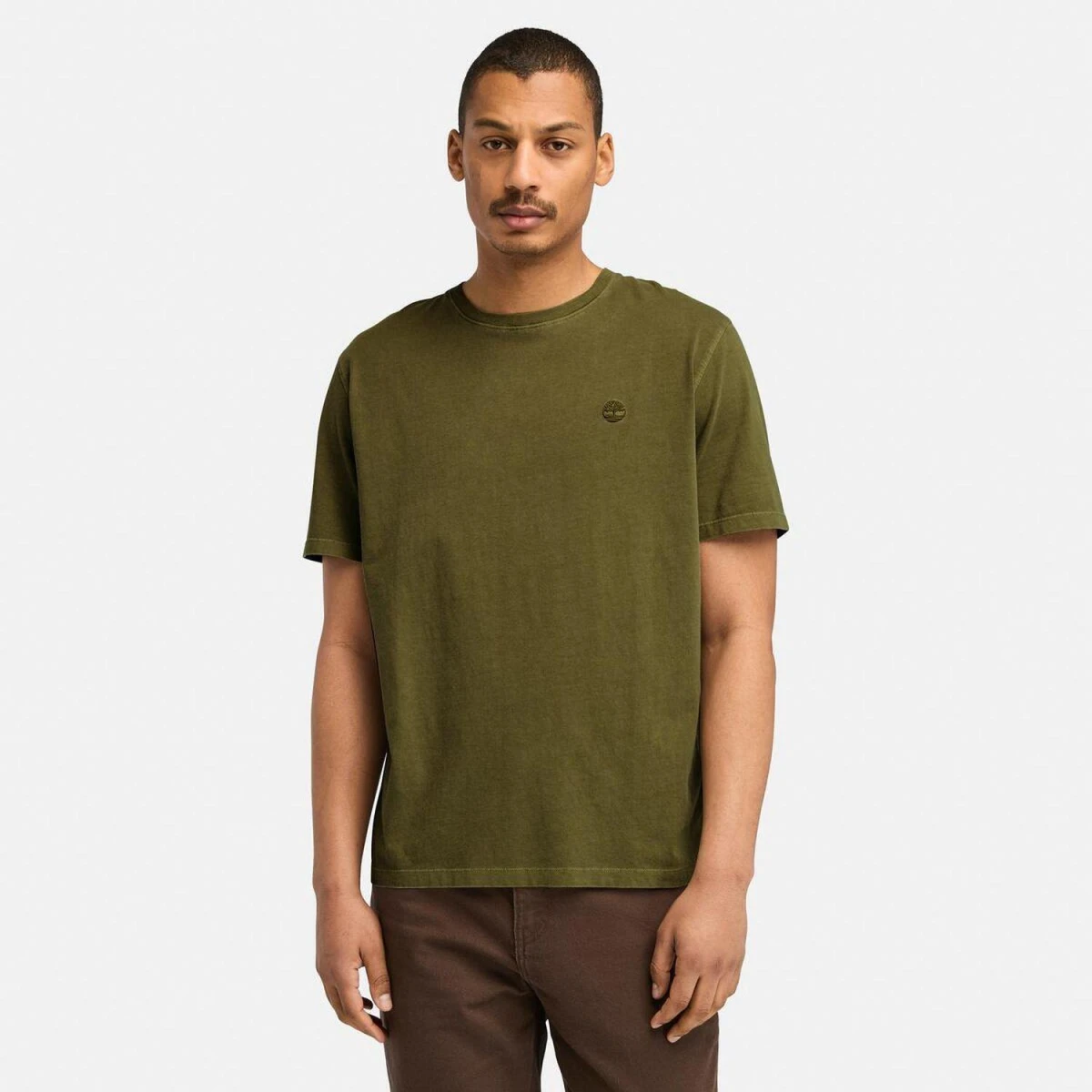 Timberland DUNSTAN RIVER Garment Dye Short Sleeve T Erkek T-Shirt - Yeşil M