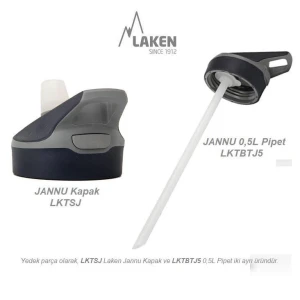 Laken Çelik 18/8 Jannu Termos Şişe 0,50L - Turuncu