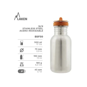 Laken  Şişe  ACERO T.FLOW 0,5L Paslanmaz Çelik