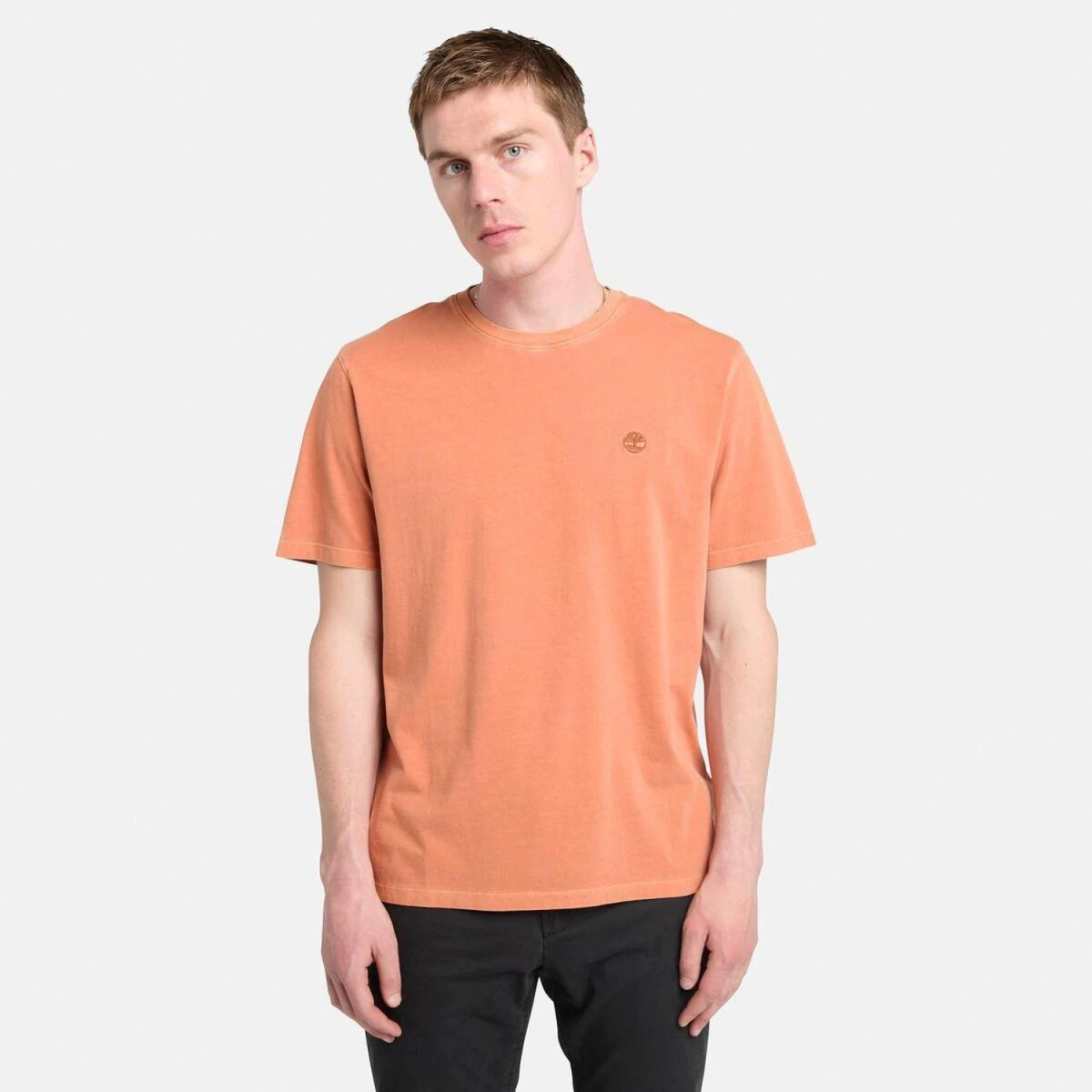 Timberland DUNSTAN RIVER Garment Dye Short Sleeve T Erkek T-Shirt - Fuşya M