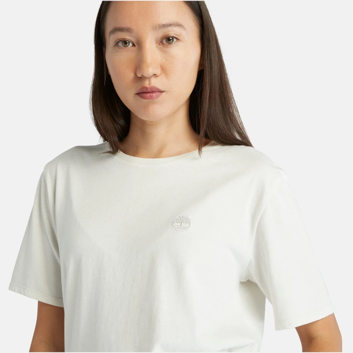 Timberland SHORT-SLEEVE TEE  Kadın T-Shirt - Beyaz L