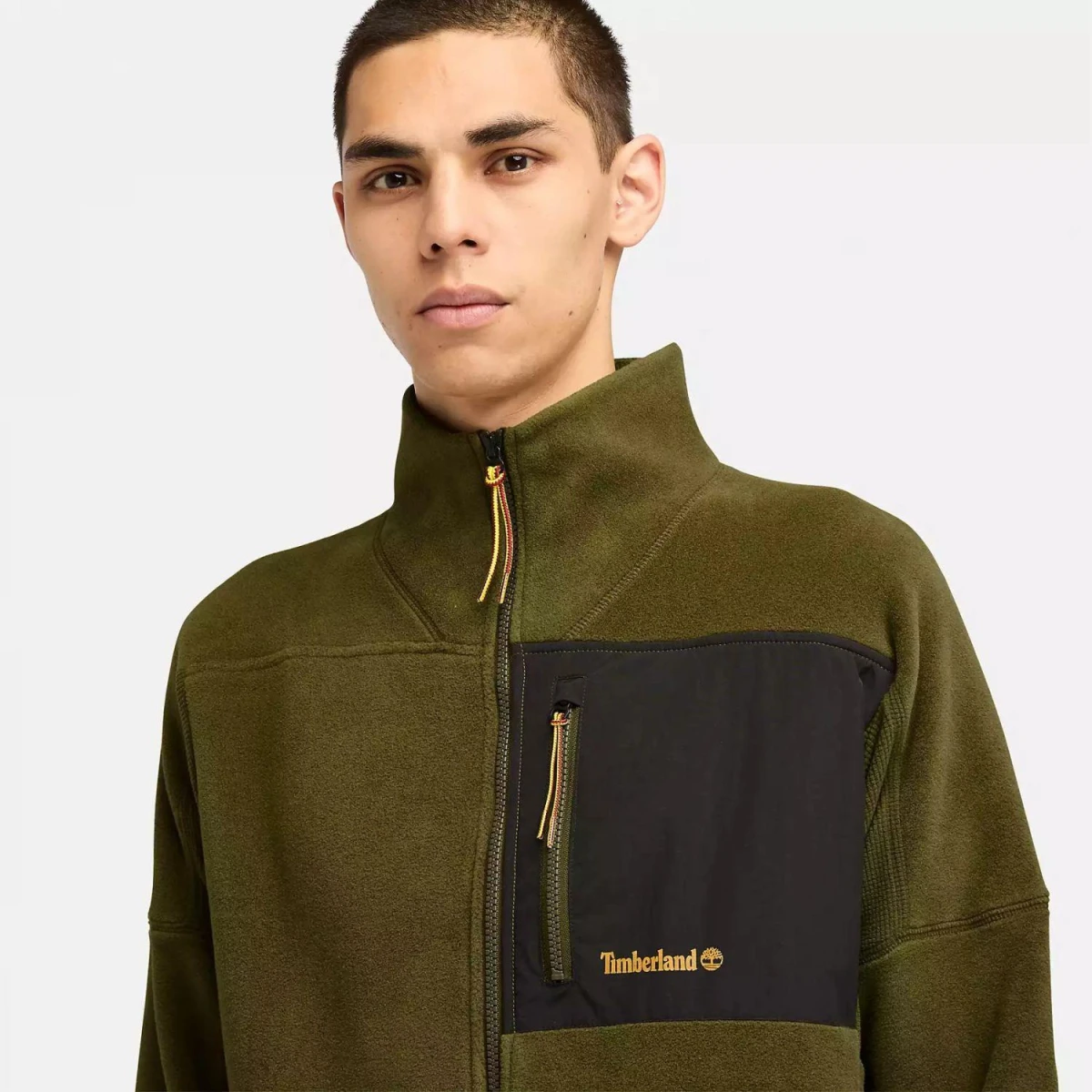 Timberland POLARTEC MIX MEDIA FULL ZIP FLEECE Erkek Ceketi - Yeşil M