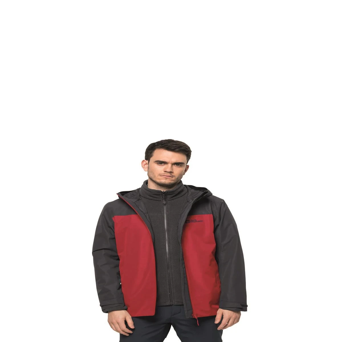 Jack Wolfskin TAUBENBERG 3IN1 JKT M Erkek Ceket - Kırmızı XL