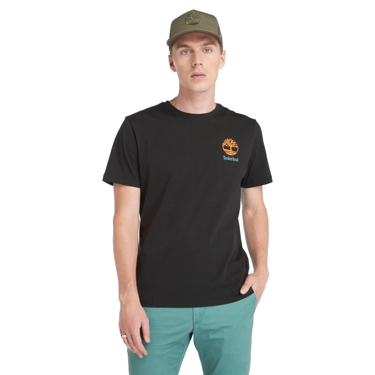 Timberland Back Graphic Short Sleeve Tee Erkek T-Shirt