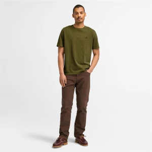 Timberland DUNSTAN RIVER Garment Dye Short Sleeve T Erkek T-Shirt - Yeşil M