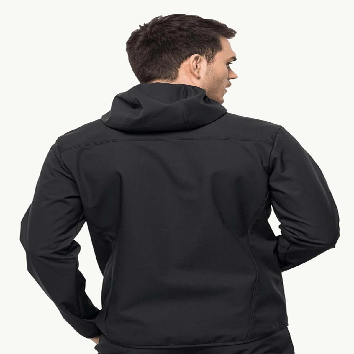 Jack Wolfskin BORNBERG HOODY M SoftShell Erkek Ceket - Siyah L