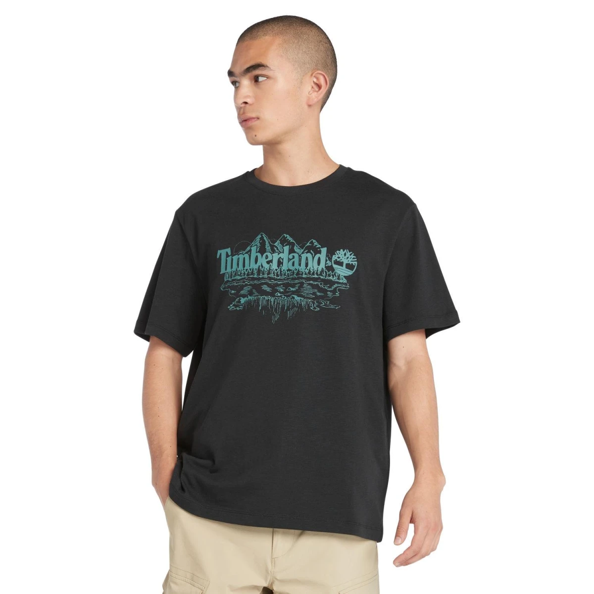 Timberland Short Sleeve Graphic Slub Tee Erkek T-Shirt