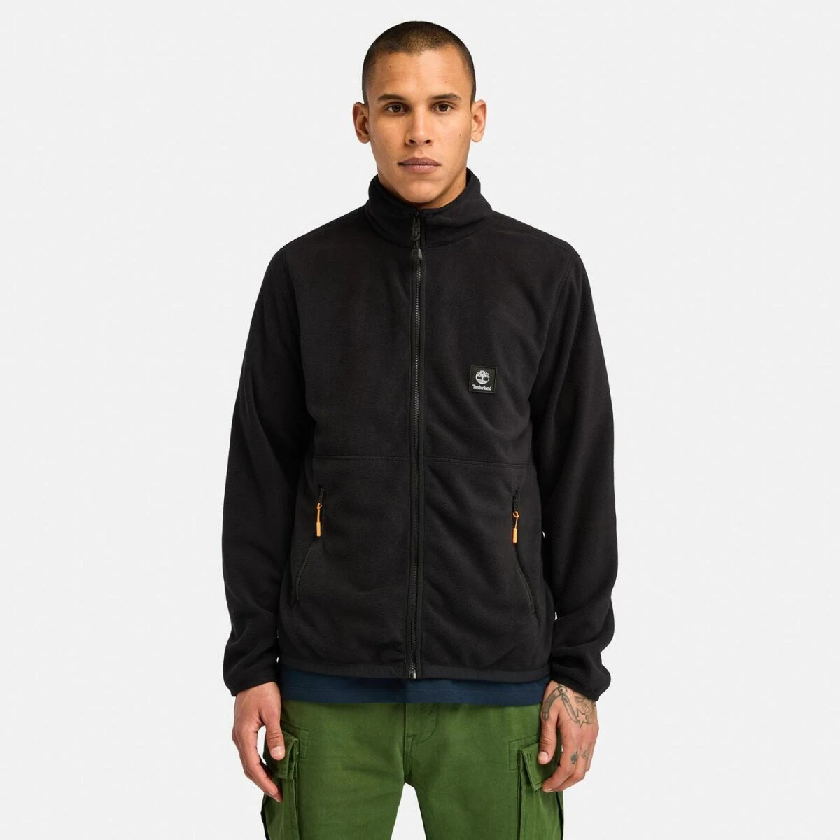 Timberland Full Zip Erkek Fleece Polar - Siyah L
