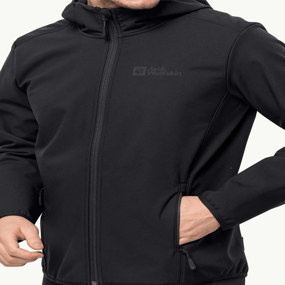 Jack Wolfskin BORNBERG HOODY M SoftShell Erkek Ceket - Siyah L