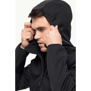 Jack Wolfskin BORNBERG HOODY M SoftShell Erkek Ceket - Siyah L