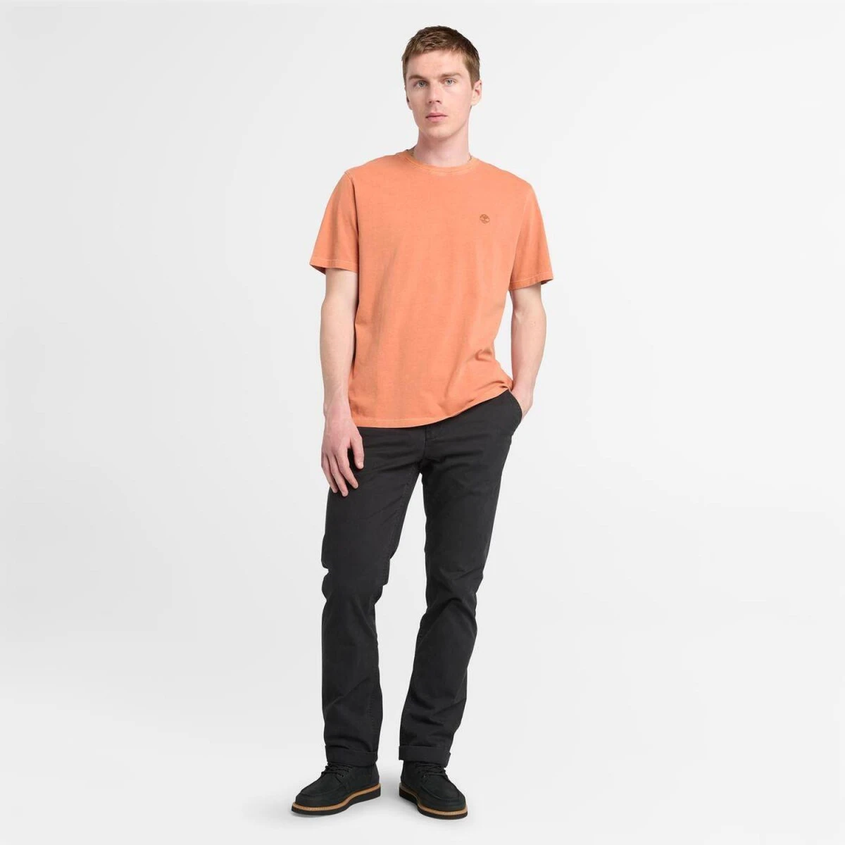 Timberland DUNSTAN RIVER Garment Dye Short Sleeve T Erkek T-Shirt - Fuşya M