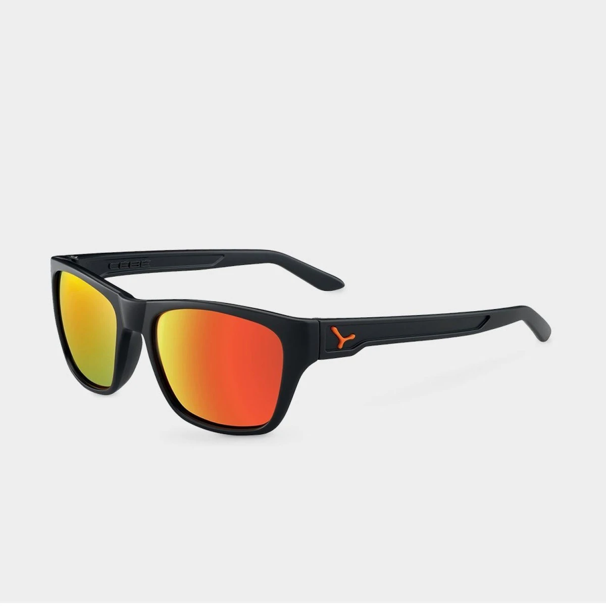 Cebe HACKER MATT GREY ORANGE 1500 Pc Red Flash Mirror Cbhack1