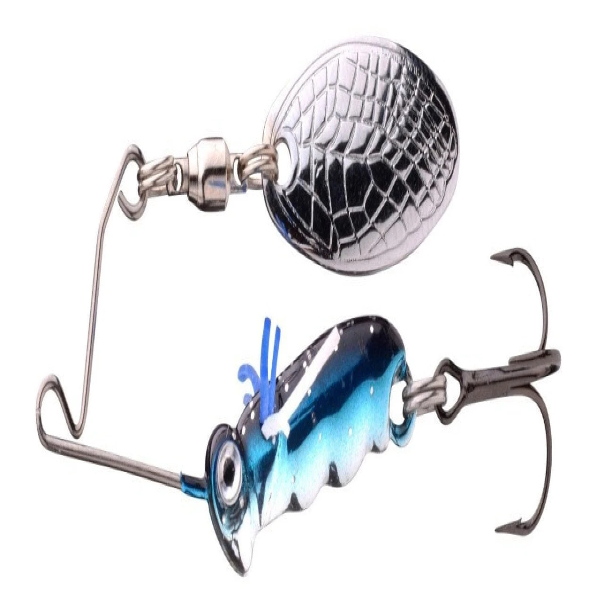 SPRO Larva SpinnerBait 4CM 7G 5'Li - Kaşık Yem Chrome Blue
