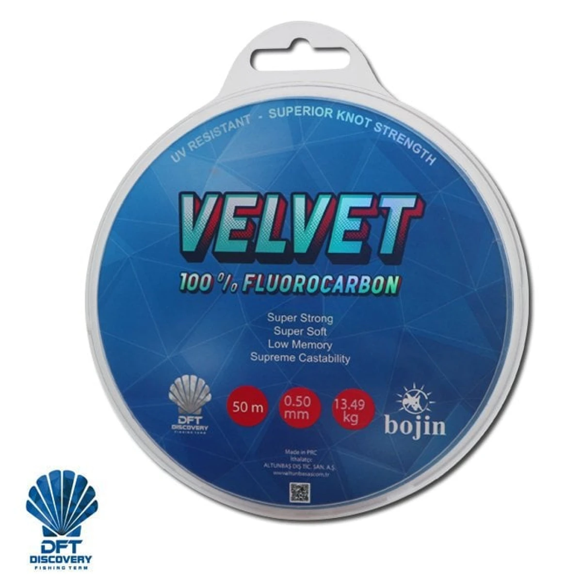 DFT Bojin Velvet Fluorocarbon 50 m 0.20 mm Misina