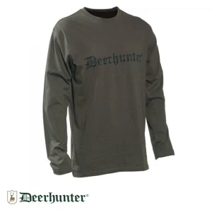 DEER HUNTER Logo Yeşil Uzun Kollu Tişört