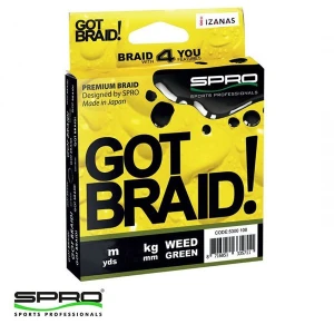 SPRO Got Braid 300m. Yeşil İp Misina 0.18