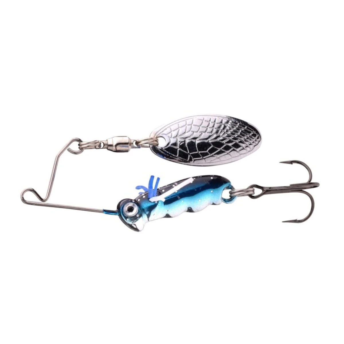 SPRO Larva SpinnerBait 4CM 7G 5'Li - Kaşık Yem Chrome Blue