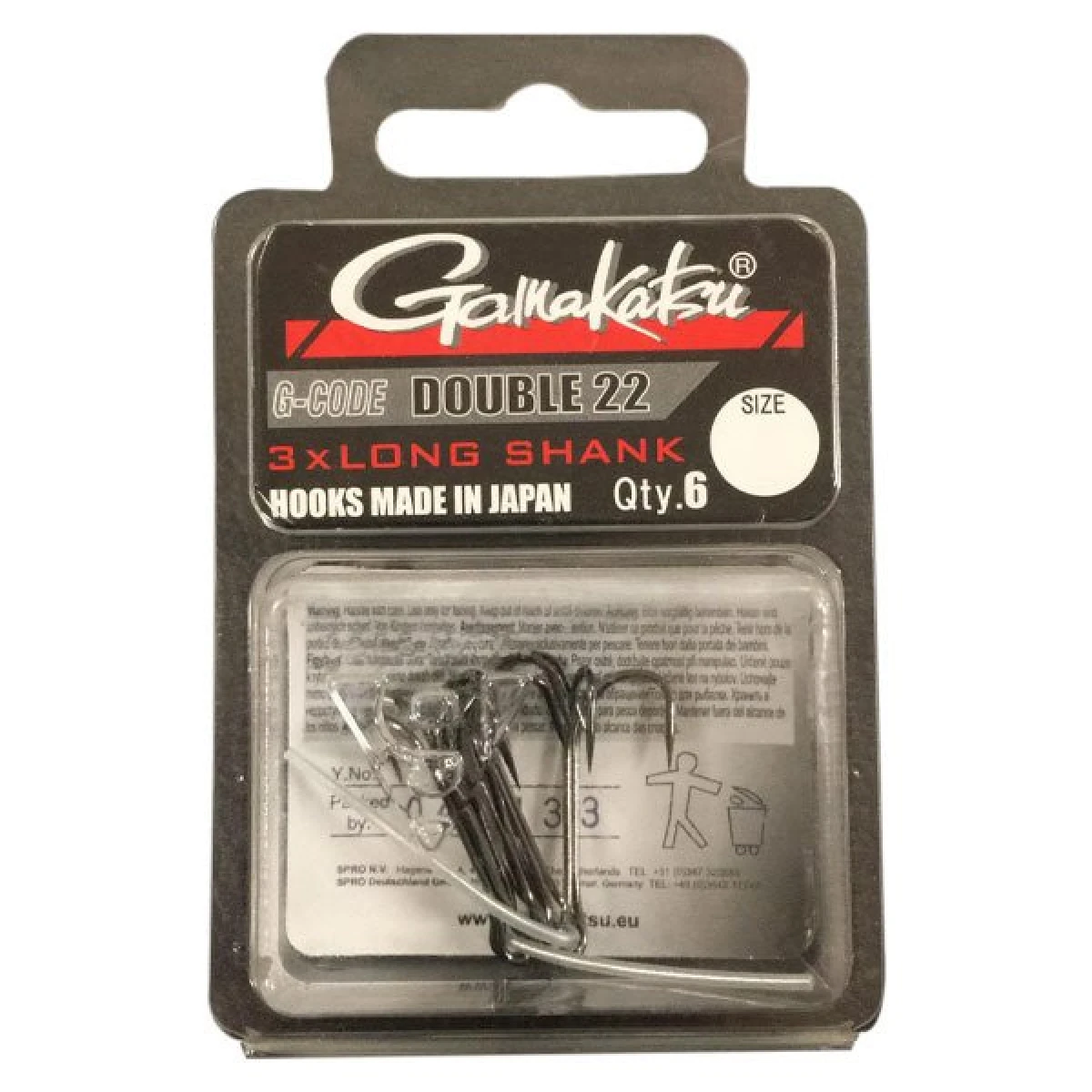 GAMAKATSU Double 22 Long Shank Olta İğnesi 1 Numara