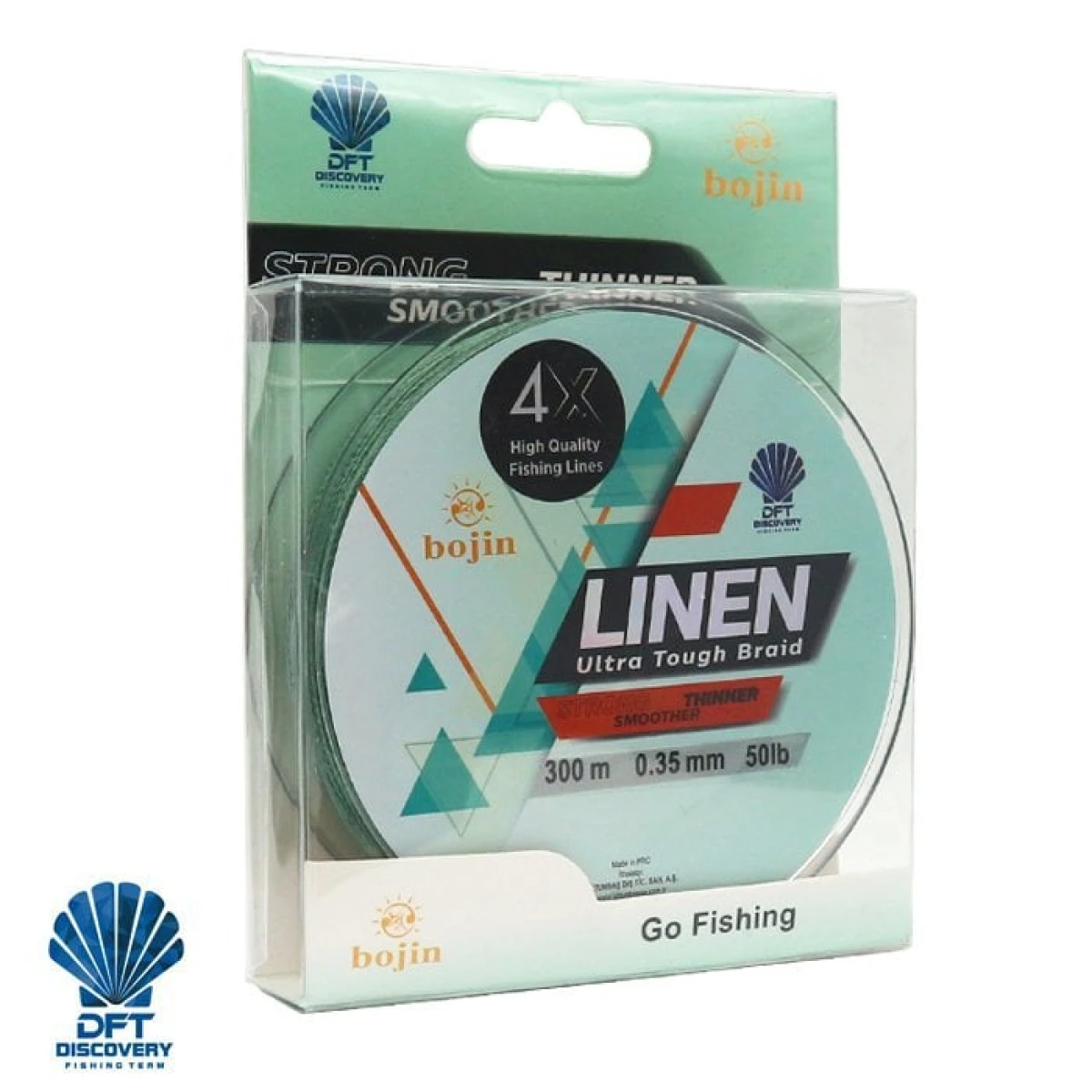 DFT Bojin 4X Linen İp Misina 0.22 mm 300 m Yeşil