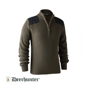 DEERHUNTER Rogaland Yarım Fermuarlı Kahve Kazak  - XL