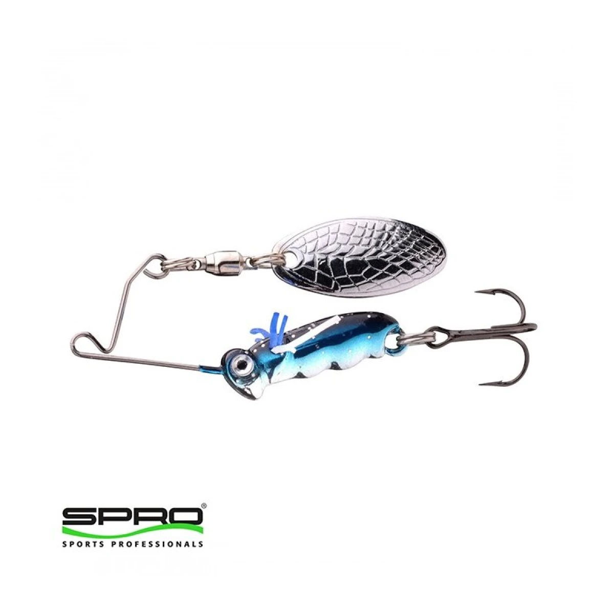 SPRO Larva SpinnerBait 4CM 7G 5'Li - Kaşık Yem Chrome Blue