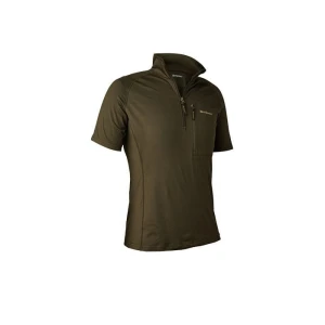 DEERHUNTER Yaka Fermuarlı K.Kollu Yeşil Tişört - XL